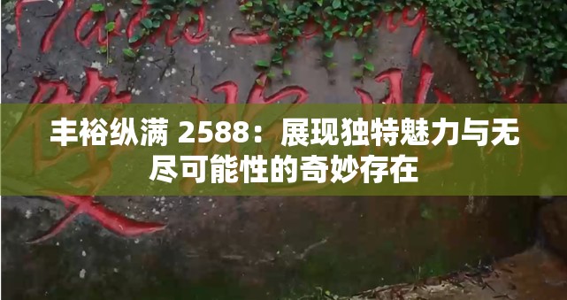 丰裕纵满 2588：展现独特魅力与无尽可能性的奇妙存在