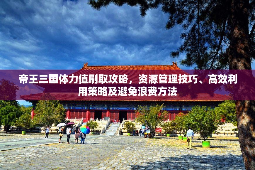 帝王三国体力值刷取攻略，资源管理技巧、高效利用策略及避免浪费方法