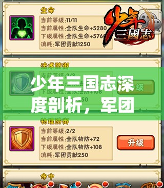 少年三国志深度剖析，军团技能全面解析与管理优化策略