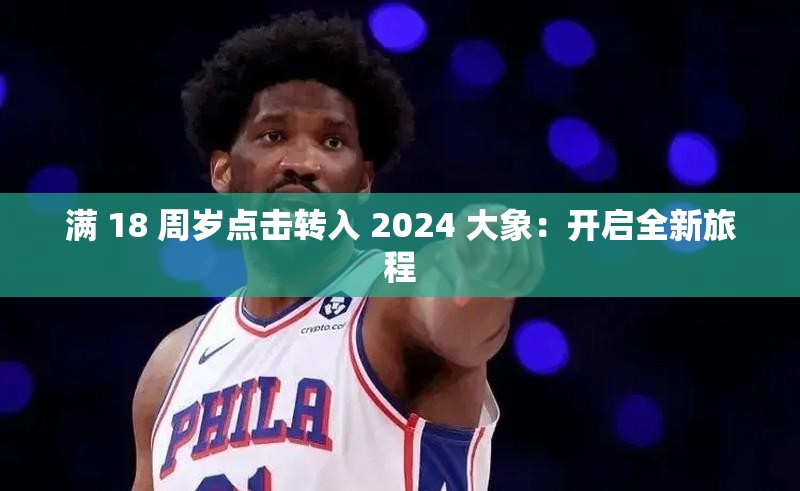 满 18 周岁点击转入 2024 大象：开启全新旅程