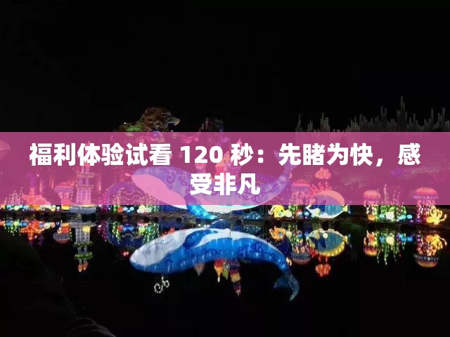 福利体验试看 120 秒：先睹为快，感受非凡