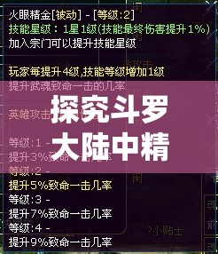 探究斗罗大陆中精神力与魂力的深层奥秘与相互关系