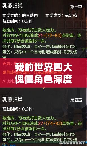 我的世界四大傀儡角色深度解析，特色技能与独特玩法全面揭秘