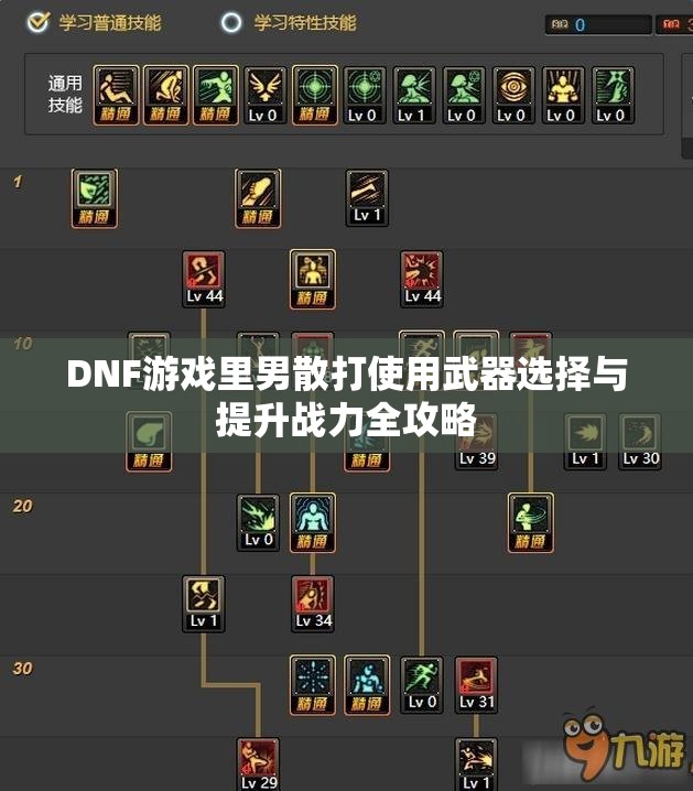 DNF游戏里男散打使用武器选择与提升战力全攻略