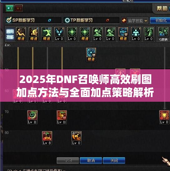 2025年DNF召唤师高效刷图加点方法与全面加点策略解析