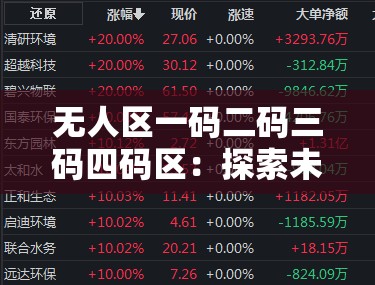无人区一码二码三码四码区：探索未知的神秘领域