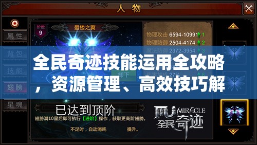 全民奇迹技能运用全攻略，资源管理、高效技巧解析与最大化价值实现