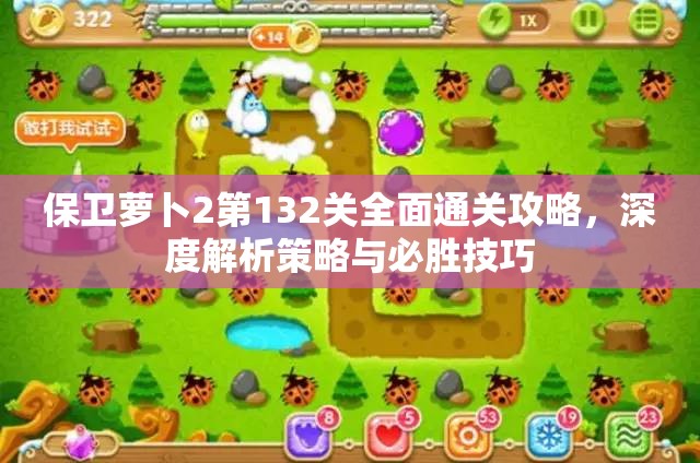 保卫萝卜2第132关全面通关攻略，深度解析策略与必胜技巧