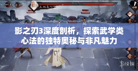 影之刃3深度剖析，探索武学类心法的独特奥秘与非凡魅力