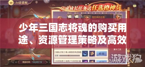 少年三国志将魂的购买用途、资源管理策略及高效利用与避免浪费指南