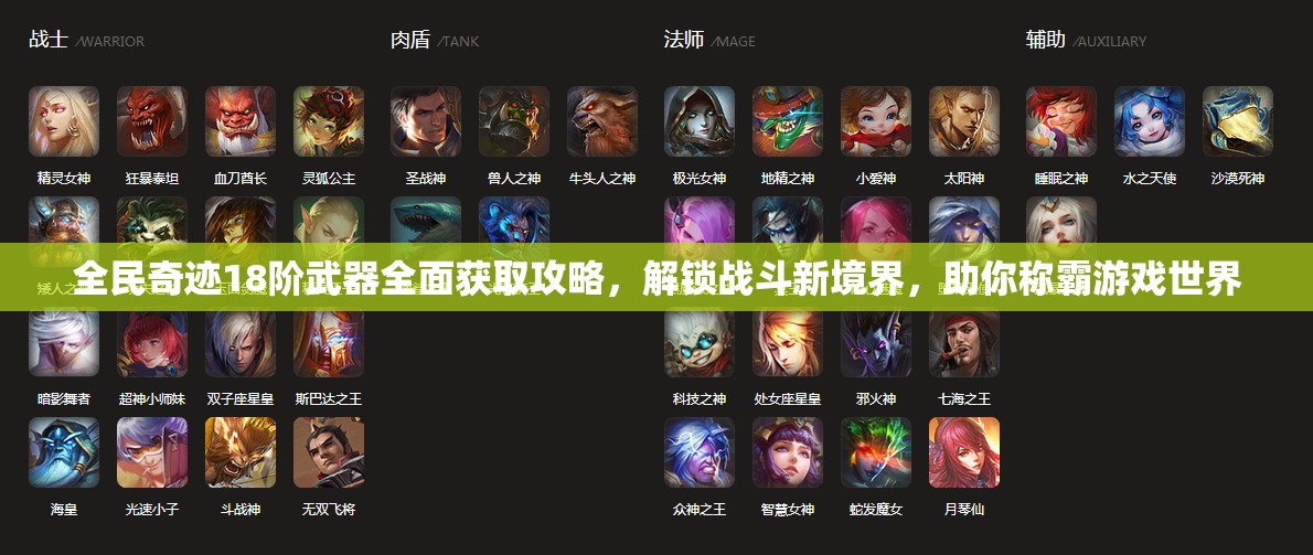 全民奇迹18阶武器全面获取攻略，解锁战斗新境界，助你称霸游戏世界