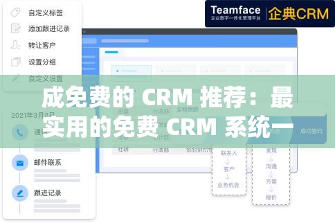 成免费的 CRM 推荐：最实用的免费 CRM 系统一览
