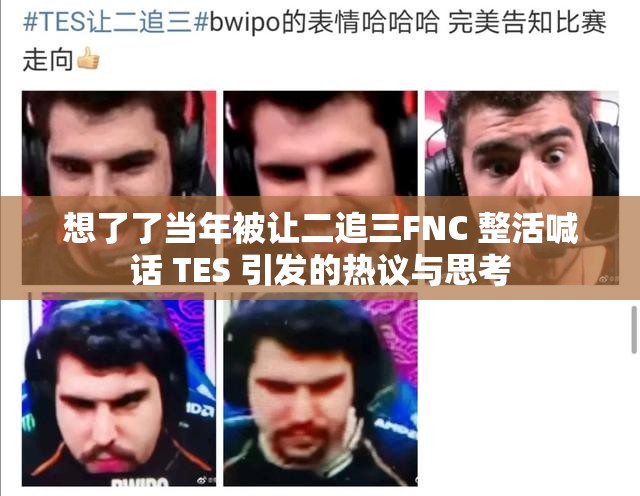 想了了当年被让二追三FNC 整活喊话 TES 引发的热议与思考