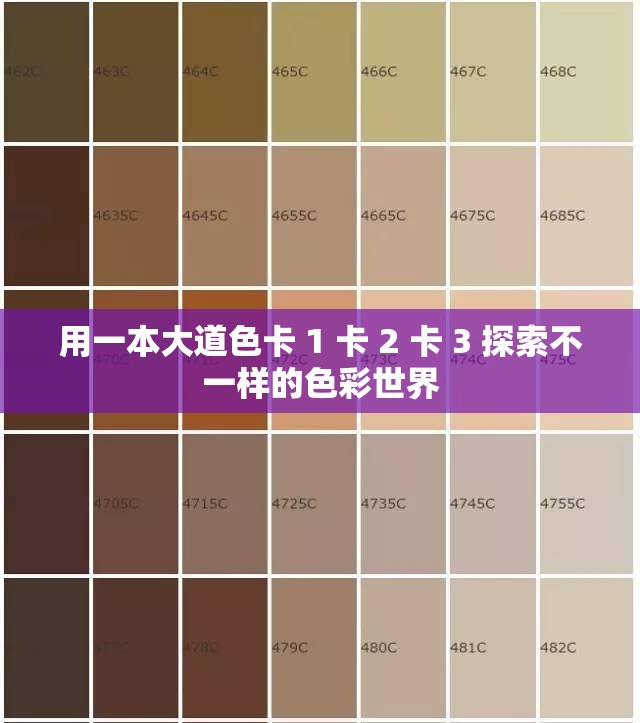 用一本大道色卡 1 卡 2 卡 3 探索不一样的色彩世界