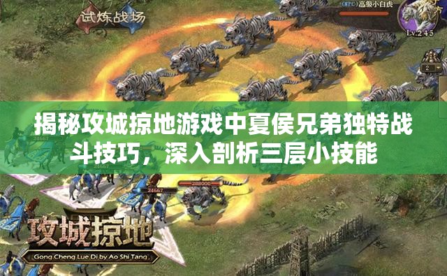 揭秘攻城掠地游戏中夏侯兄弟独特战斗技巧，深入剖析三层小技能