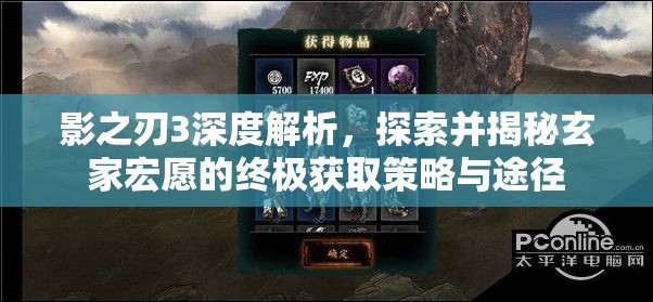 影之刃3深度解析，探索并揭秘玄家宏愿的终极获取策略与途径