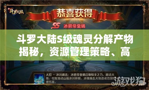 斗罗大陆S级魂灵分解产物揭秘，资源管理策略、高效利用技巧及避免浪费指南