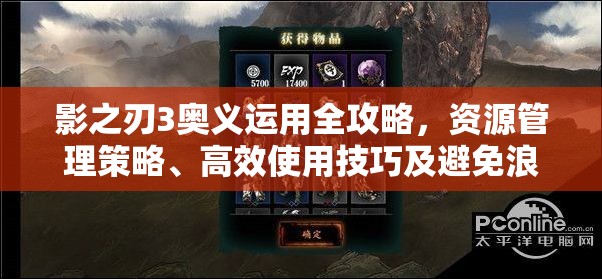 影之刃3奥义运用全攻略，资源管理策略、高效使用技巧及避免浪费方法