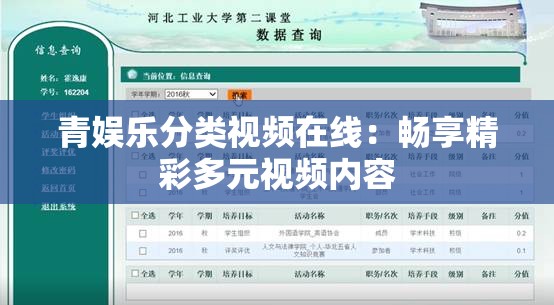 青娱乐分类视频在线：畅享精彩多元视频内容