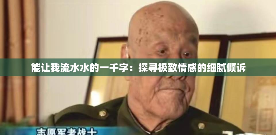 能让我流水水的一千字：探寻极致情感的细腻倾诉