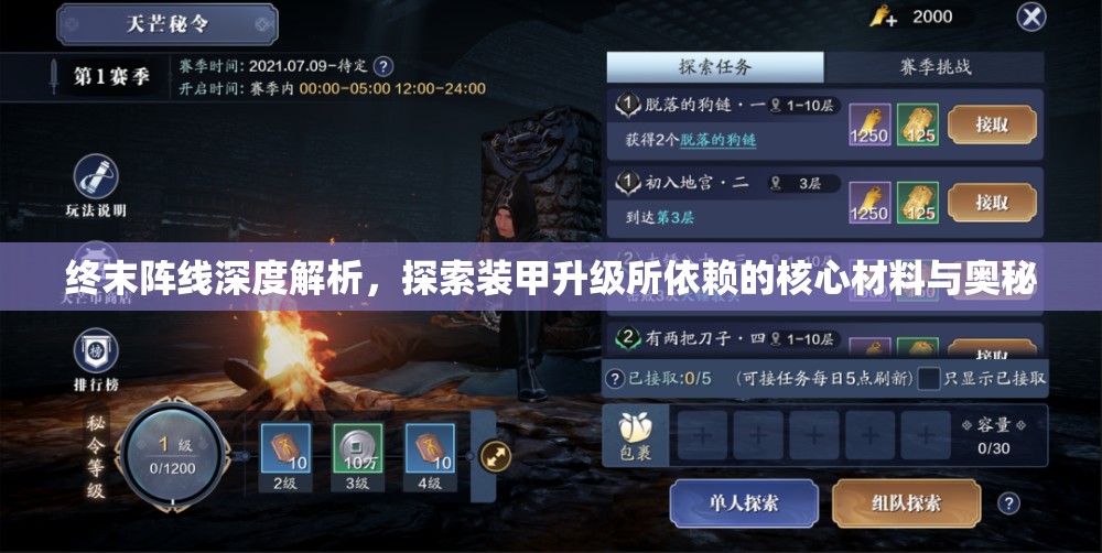 终末阵线深度解析，探索装甲升级所依赖的核心材料与奥秘