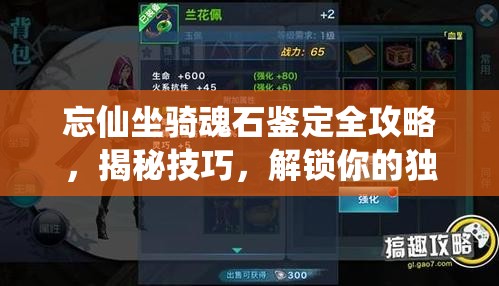 忘仙坐骑魂石鉴定全攻略，揭秘技巧，解锁你的独一无二专属神兽强大力量