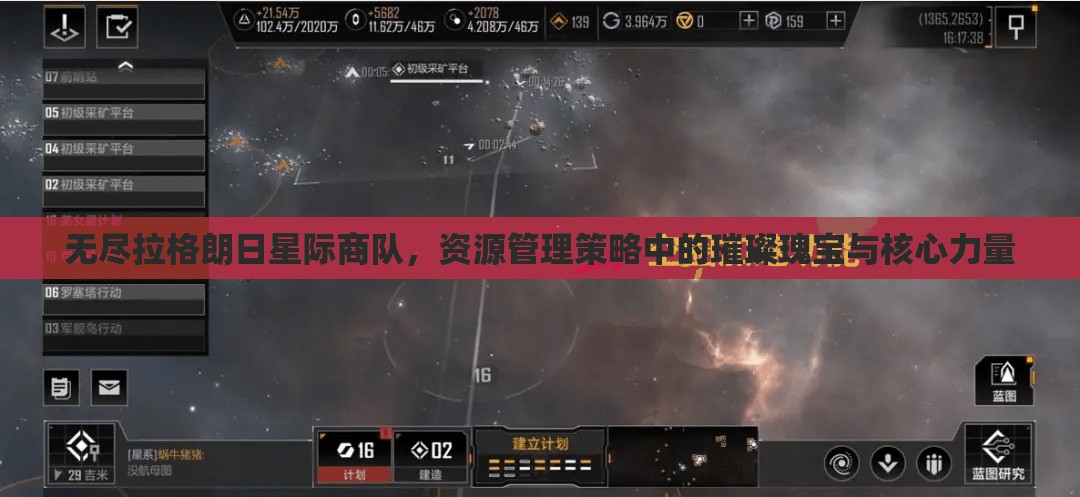 无尽拉格朗日星际商队，资源管理策略中的璀璨瑰宝与核心力量