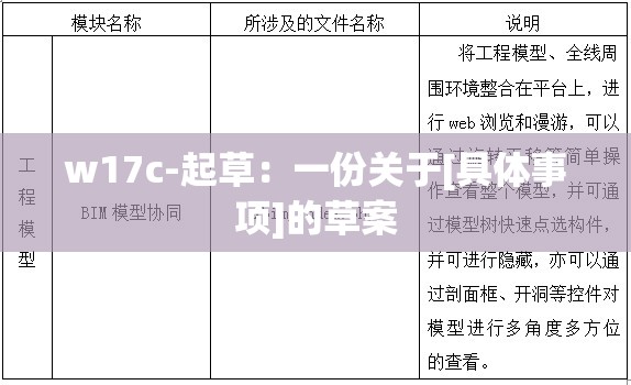 w17c-起草：一份关于[具体事项]的草案
