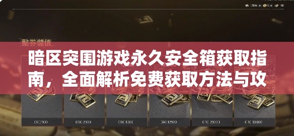 暗区突围游戏永久安全箱获取指南，全面解析免费获取方法与攻略