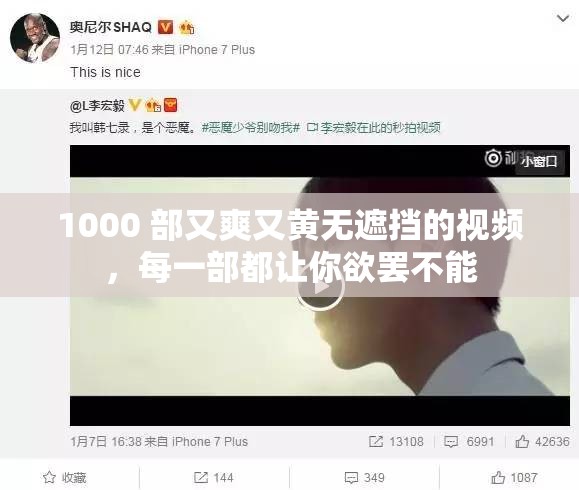 1000 部又爽又黄无遮挡的视频，每一部都让你欲罢不能