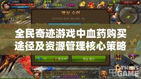 全民奇迹游戏中血药购买途径及资源管理核心策略解析