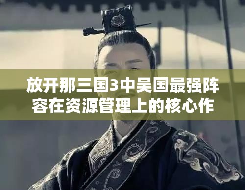 放开那三国3中吴国最强阵容在资源管理上的核心作用与实战策略