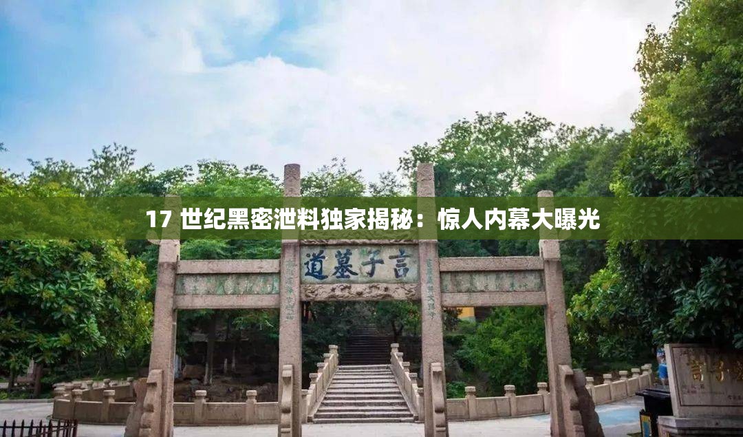 17 世纪黑密泄料独家揭秘：惊人内幕大曝光