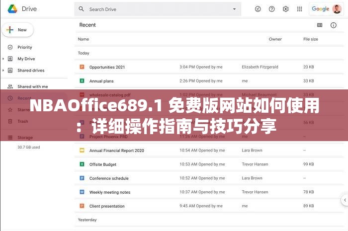 NBAOffice689.1 免费版网站如何使用：详细操作指南与技巧分享