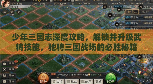 少年三国志深度攻略，解锁并升级武将技能，驰骋三国战场的必胜秘籍