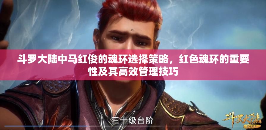 斗罗大陆中马红俊的魂环选择策略，红色魂环的重要性及其高效管理技巧