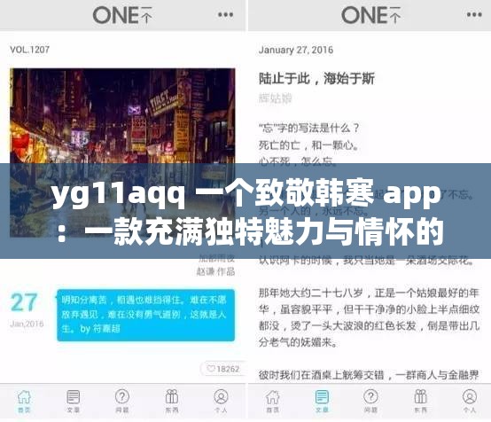 yg11aqq 一个致敬韩寒 app：一款充满独特魅力与情怀的应用