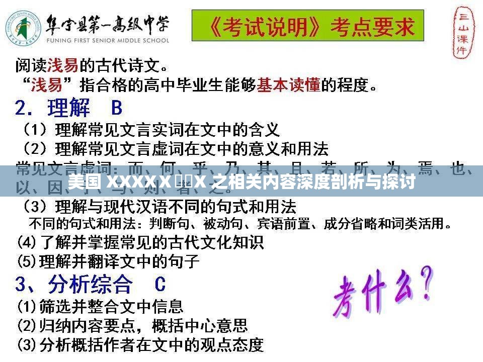 美国 XXXXⅩ乂乂X 之相关内容深度剖析与探讨