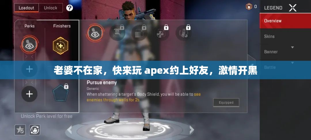 老婆不在家，快来玩 apex约上好友，激情开黑