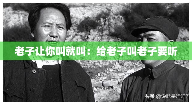 老子让你叫就叫：给老子叫老子要听