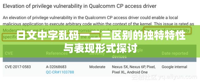 日文中字乱码一二三区别的独特特性与表现形式探讨