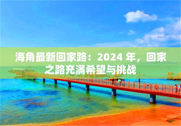 海角最新回家路：2024 年，回家之路充满希望与挑战
