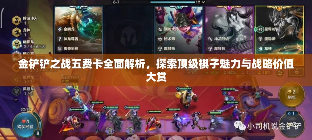 金铲铲之战五费卡全面解析，探索顶级棋子魅力与战略价值大赏