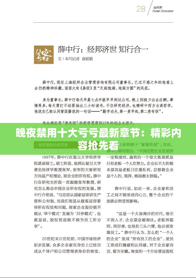 晚夜禁用十大亏亏最新章节：精彩内容抢先看