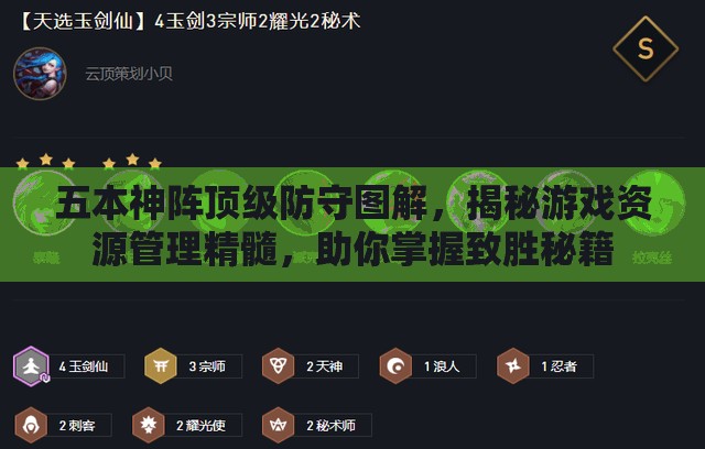 五本神阵顶级防守图解，揭秘游戏资源管理精髓，助你掌握致胜秘籍