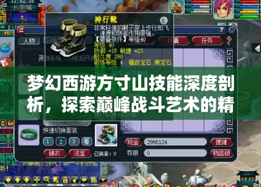 梦幻西游方寸山技能深度剖析，探索巅峰战斗艺术的精髓与奥秘