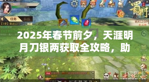 2025年春节前夕，天涯明月刀银两获取全攻略，助你轻松变身游戏财富大亨