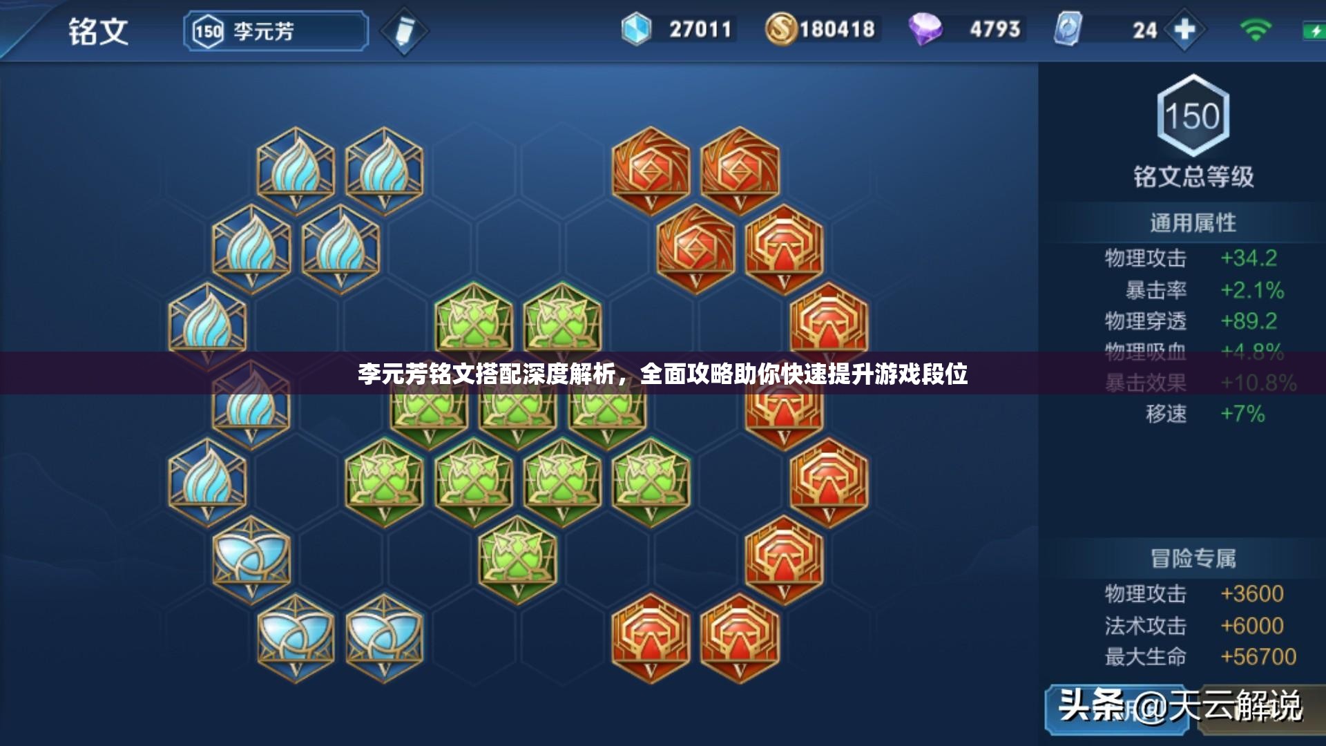 李元芳铭文搭配深度解析，全面攻略助你快速提升游戏段位
