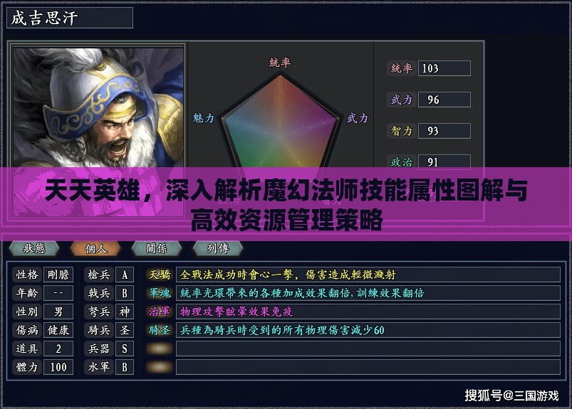 天天英雄，深入解析魔幻法师技能属性图解与高效资源管理策略