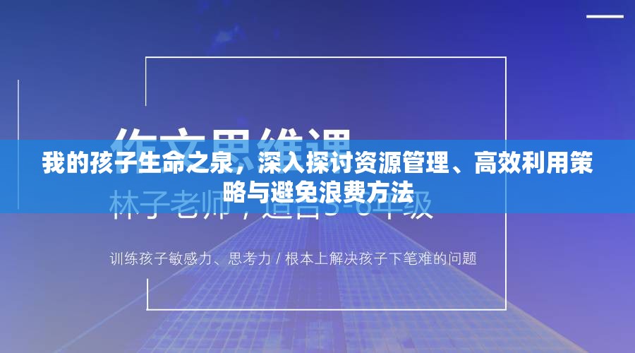 我的孩子生命之泉，深入探讨资源管理、高效利用策略与避免浪费方法